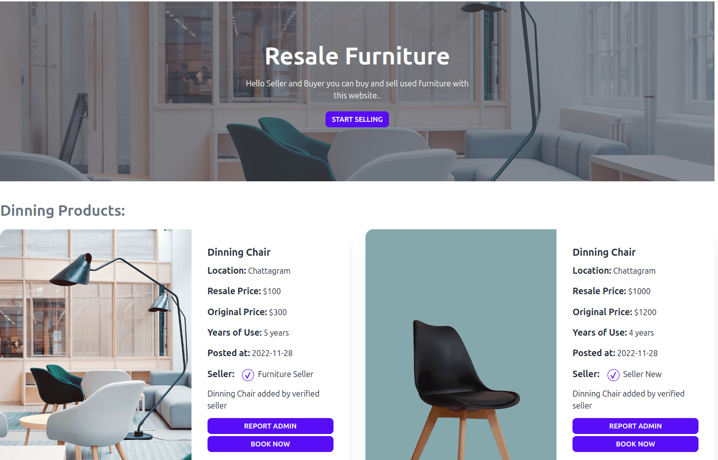 Resale Furniture- Ecommerce system